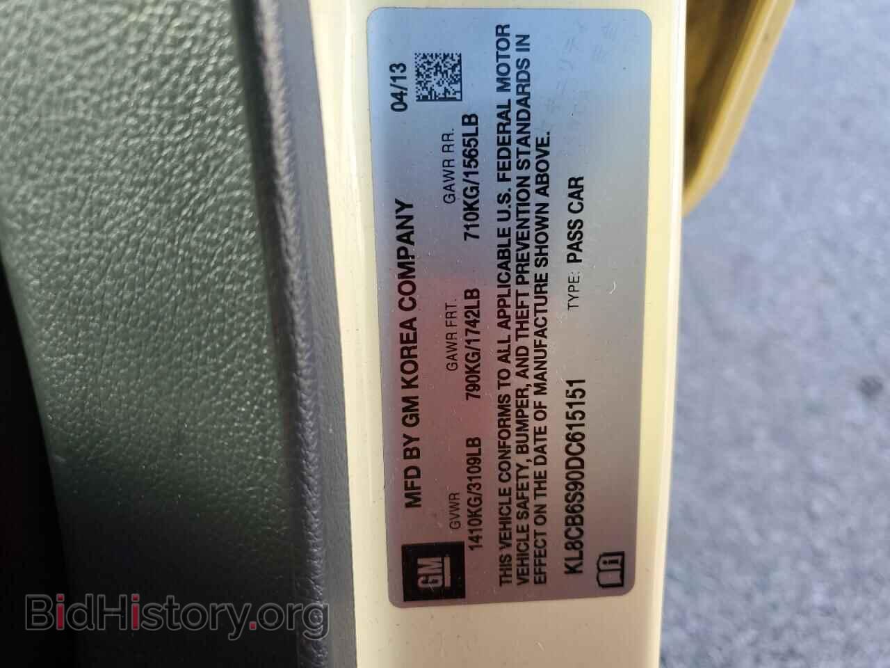 2013 CHEVROLET SPARK - VIN: KL8CB6S90DC615151 - Фото 12