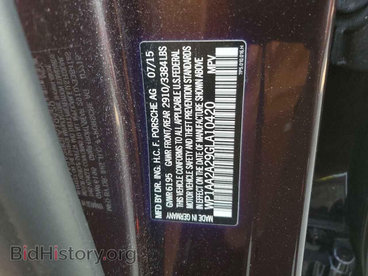 2016 PORSCHE CAYENNE - VIN: WP1AA2A29GLA10420 - Фото 12