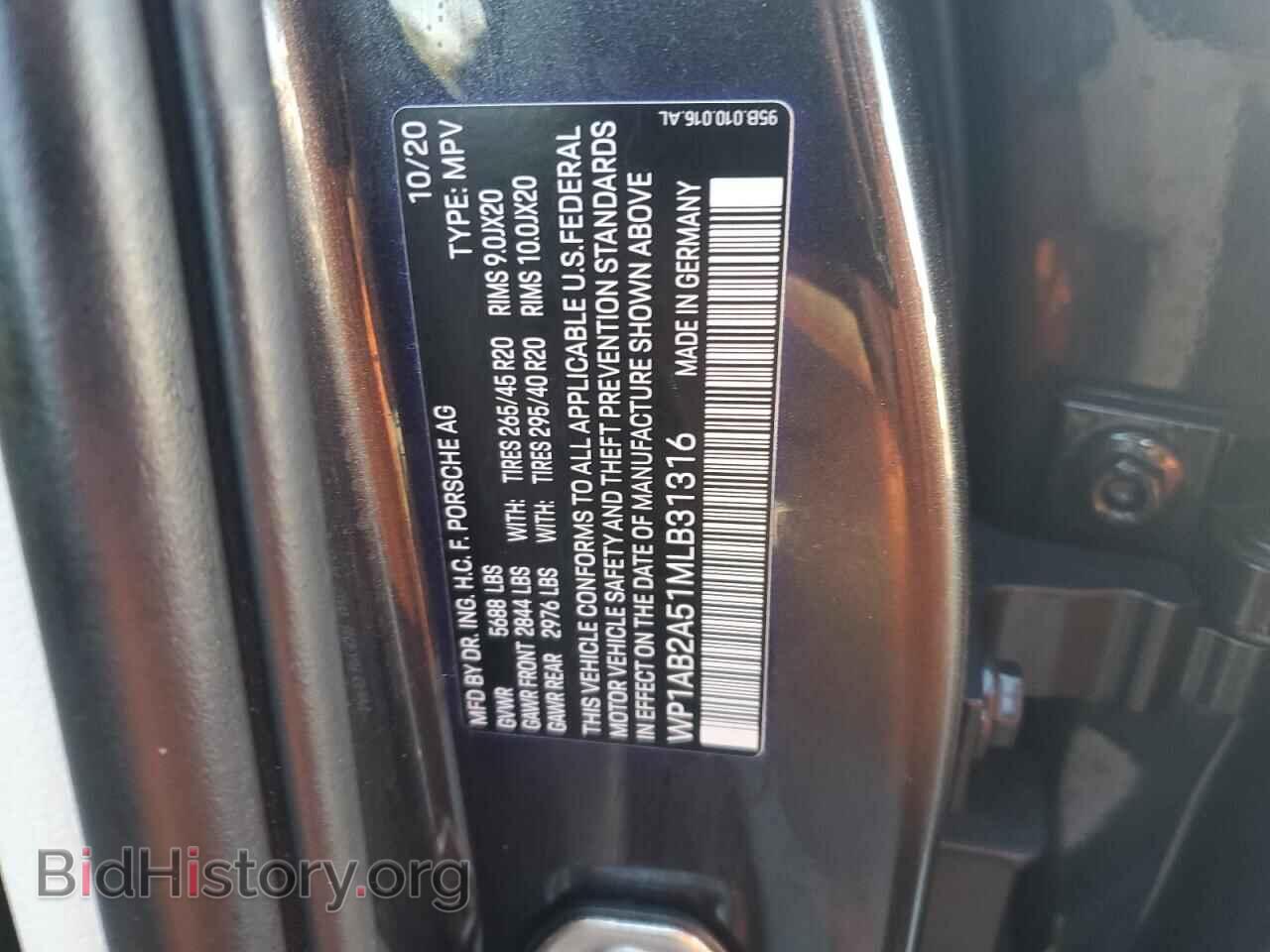 2021 PORSCHE MACAN - VIN: WP1AB2A51MLB31316 - Photo 14