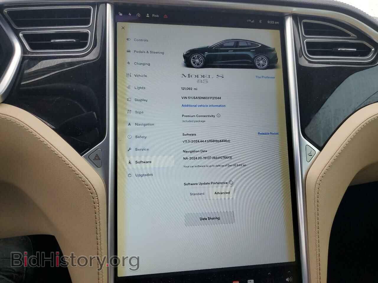 2013 TESLA MODEL S - VIN: 5YJSA1DN6DFP21044 - Фото 9