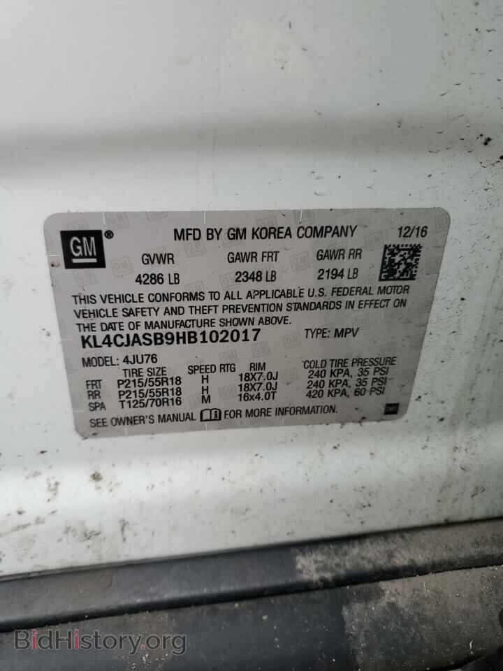 2017 BUICK ENCORE - VIN: KL4CJASB9HB102017 - Фото 13