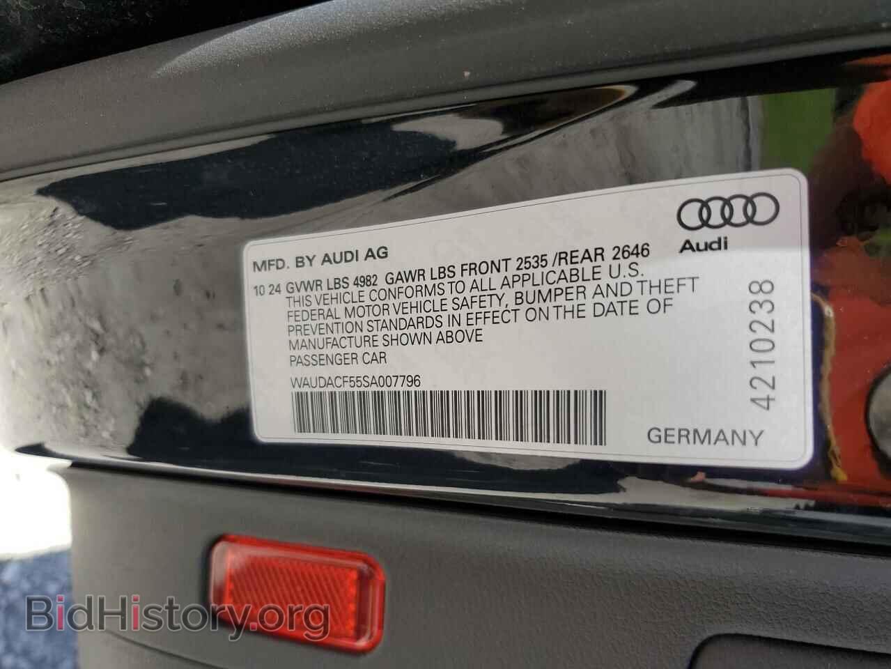 2025 AUDI A5 - VIN: WAUDACF55SA007796 - Фото 13