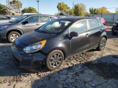 2013 Kia RIO LX, black — VIN KNADM5A38D6186513, Copart