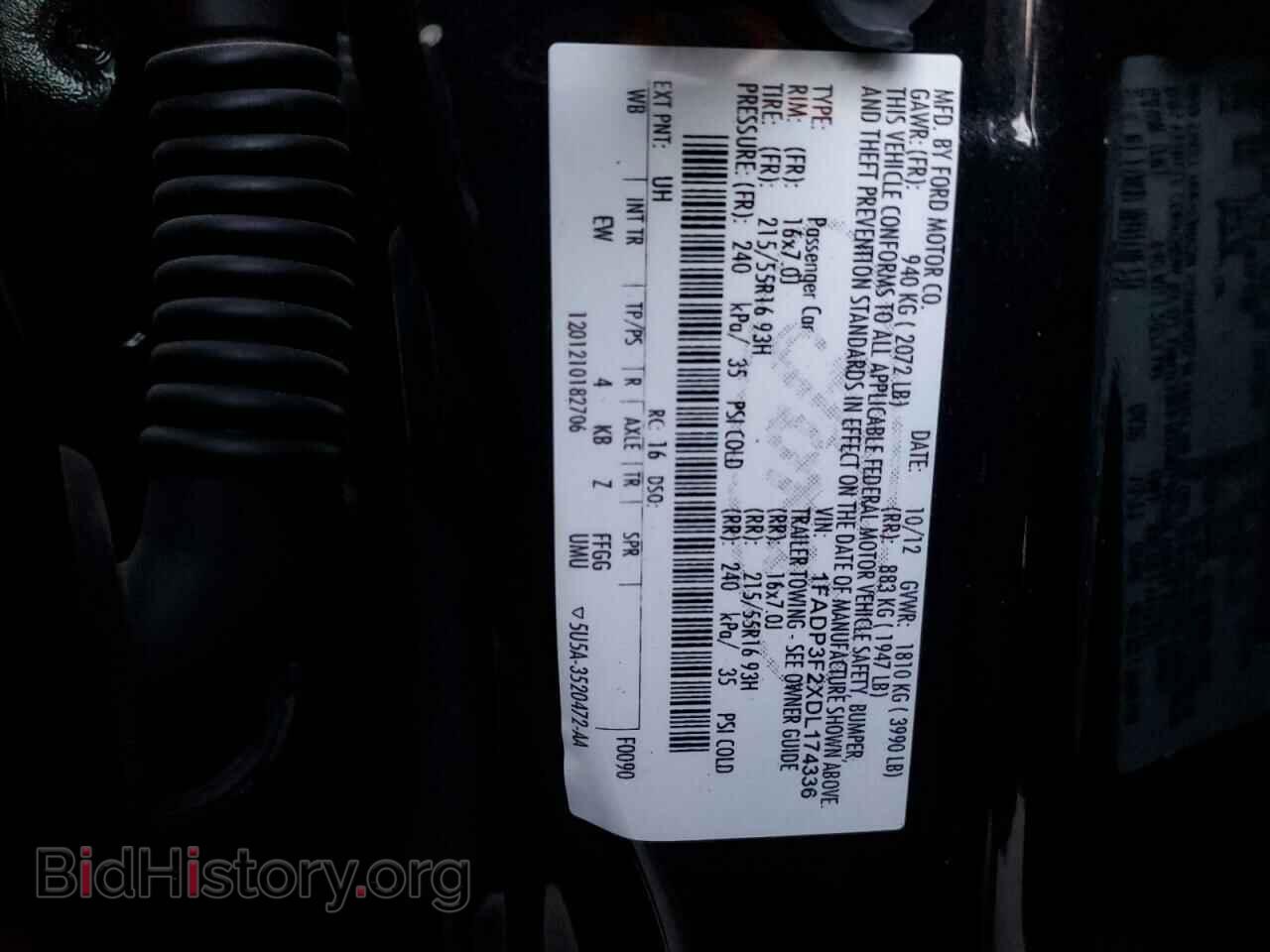 2013 FORD FOCUS - VIN: 1FADP3F2XDL174336 - Фото 12