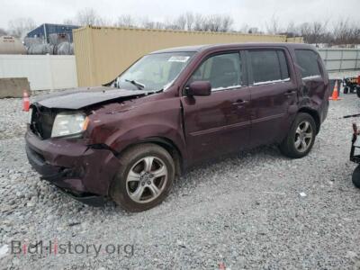2013 Honda PILOT EXL, burgundy — VIN 5FNYF4H58DB022327, Copart
