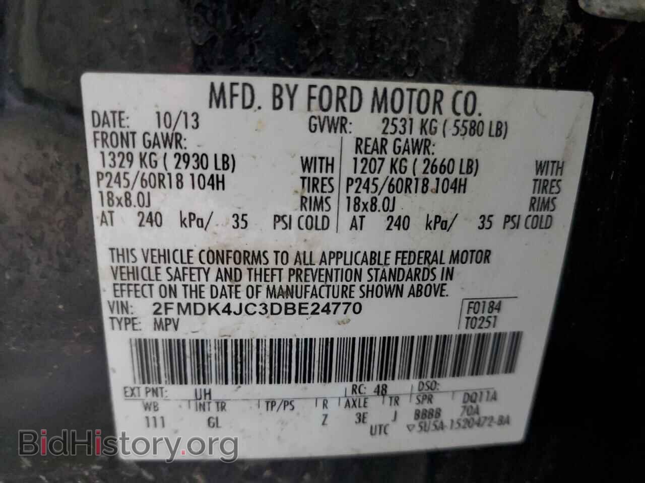 2013 FORD EDGE - VIN: 2FMDK4JC3DBE24770 - Photo 13