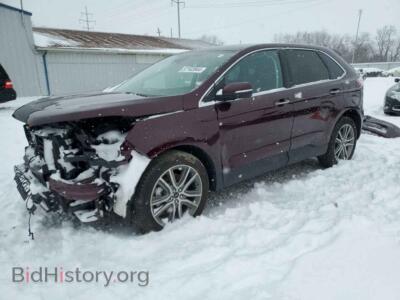 2024 Ford EDGE Titanium, бордовый — VIN 2FMPK4K96RBA87681, Copart