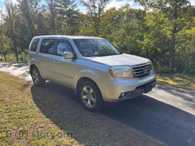 2012 Honda PILOT EXL, silver — VIN 5FNYF4H59CB047381, Copart