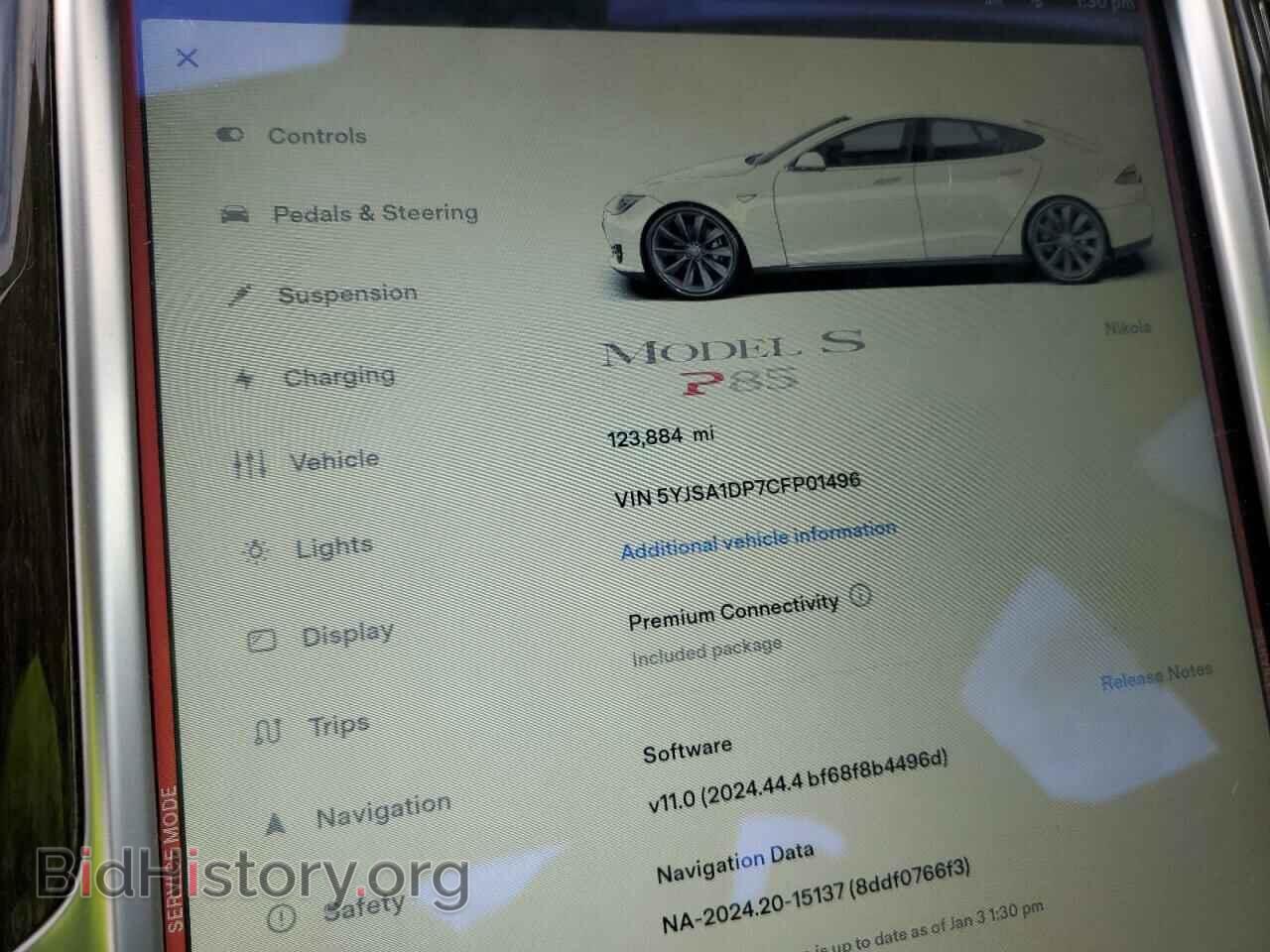 2012 TESLA MODEL S - VIN: 5YJSA1DP7CFP01496 - Photo 9