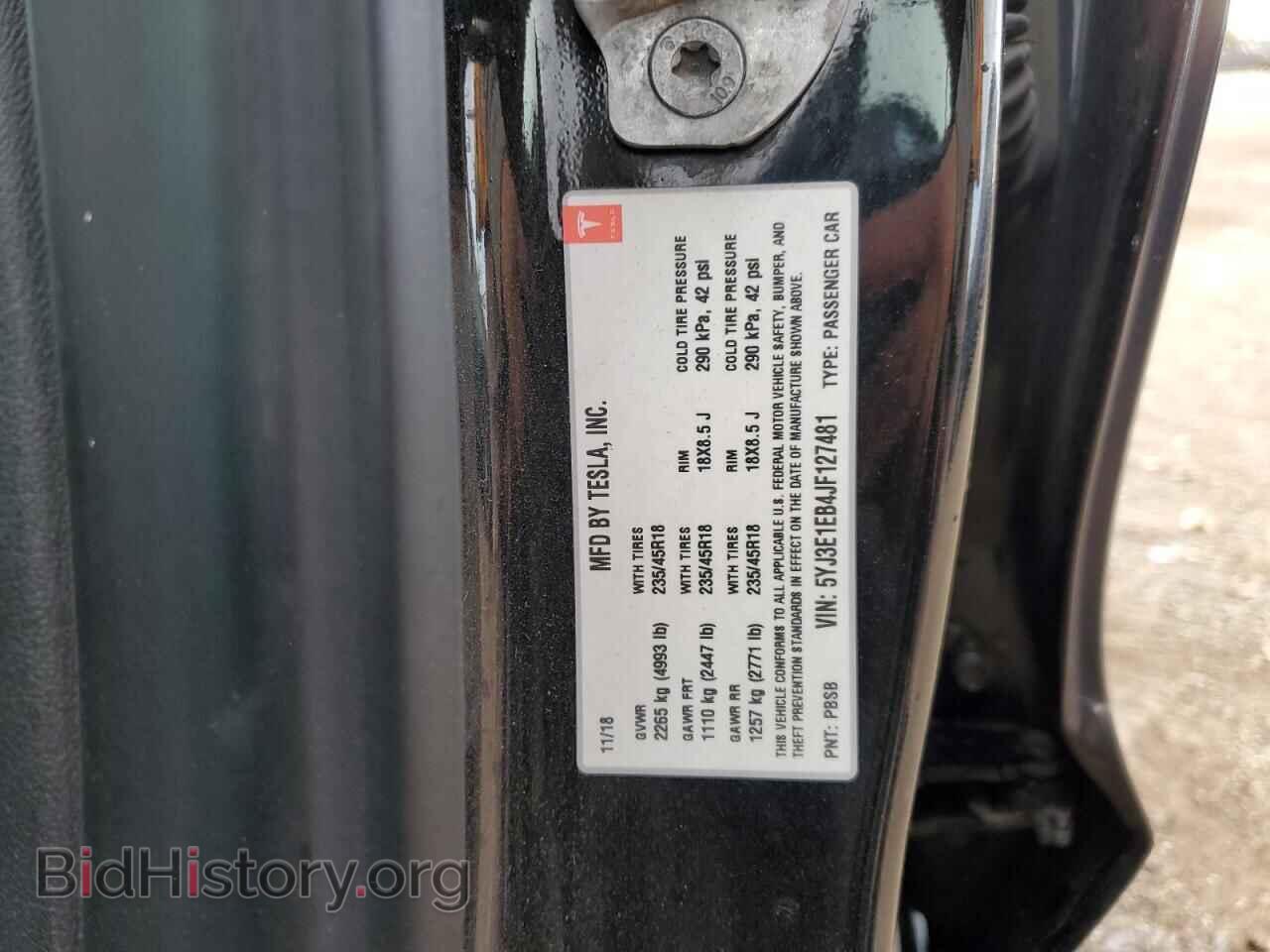 2018 TESLA MODEL 3 - VIN: 5YJ3E1EB4JF127481 - Photo 12