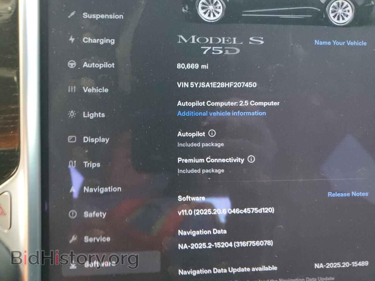 2017 TESLA MODEL S - VIN: 5YJSA1E28HF207450 - Photo 9