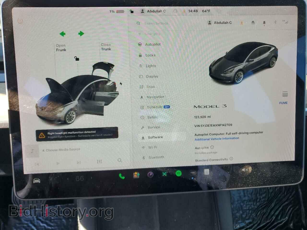 2022 TESLA MODEL 3 - VIN: 5YJ3E1EAXNF142709 - Фото 9