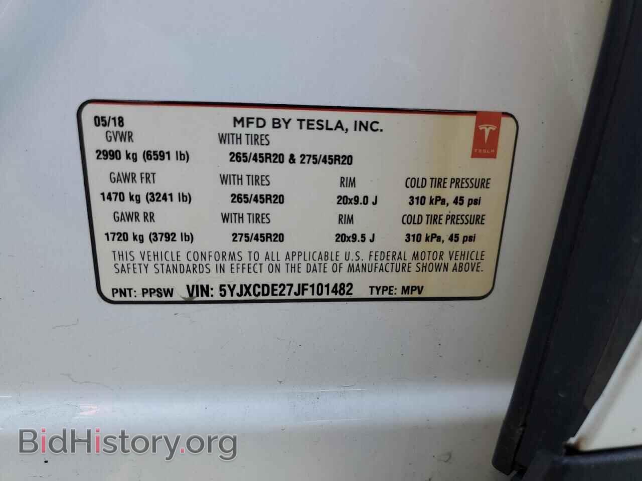 2018 TESLA MODEL X - VIN: 5YJXCDE27JF101482 - Photo 14