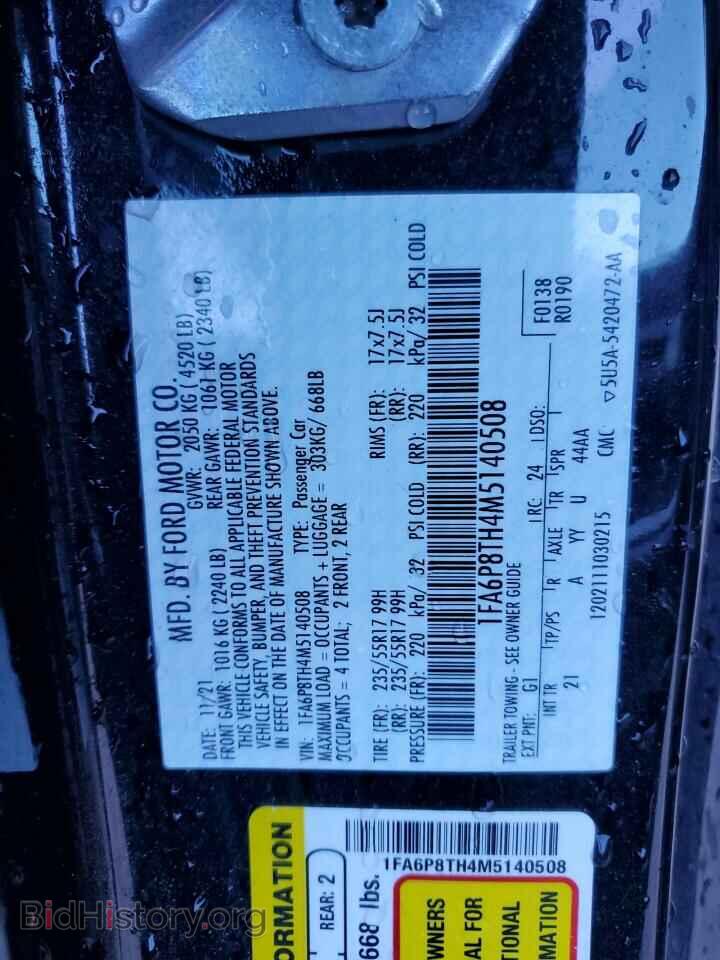 2021 FORD ALL Models - VIN: 1FA6P8TH4M5140508 - Photo 12