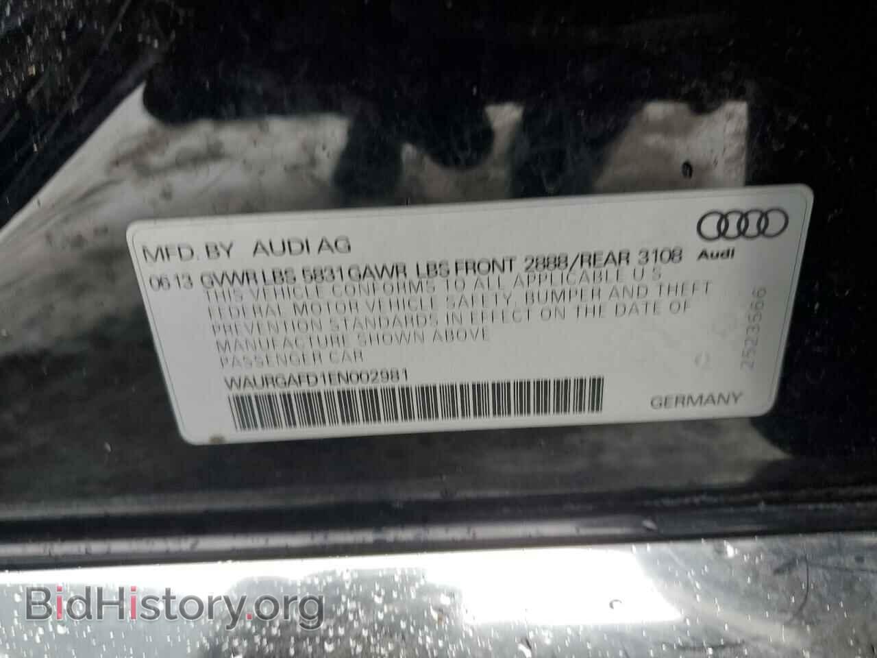 2014 AUDI A8 - VIN: WAURGAFD1EN002981 - Фото 12