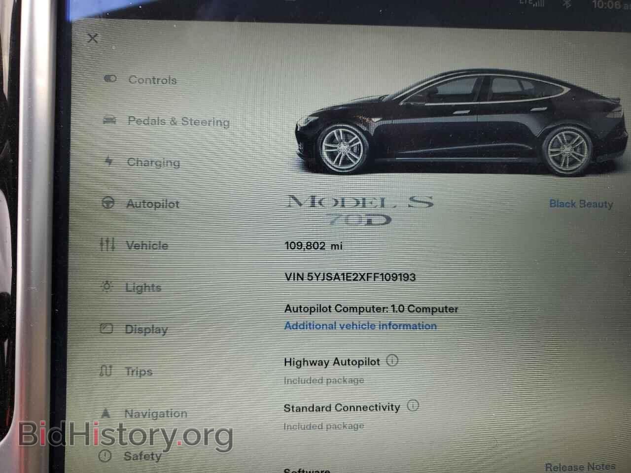 2015 TESLA MODEL S - VIN: 5YJSA1E2XFF109193 - Photo 9