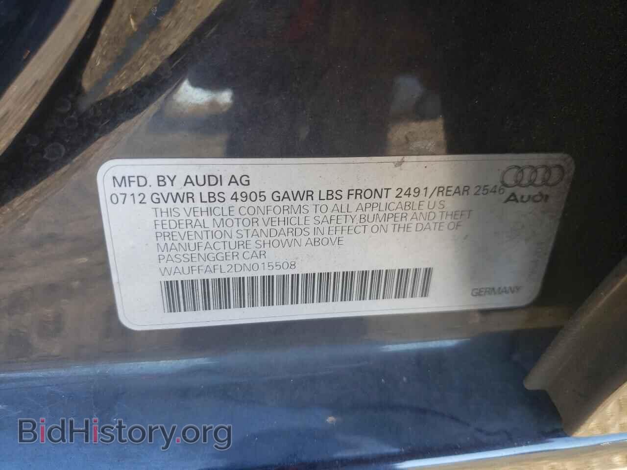 2013 AUDI A4 - VIN: WAUFFAFL2DN015508 - Фото 12