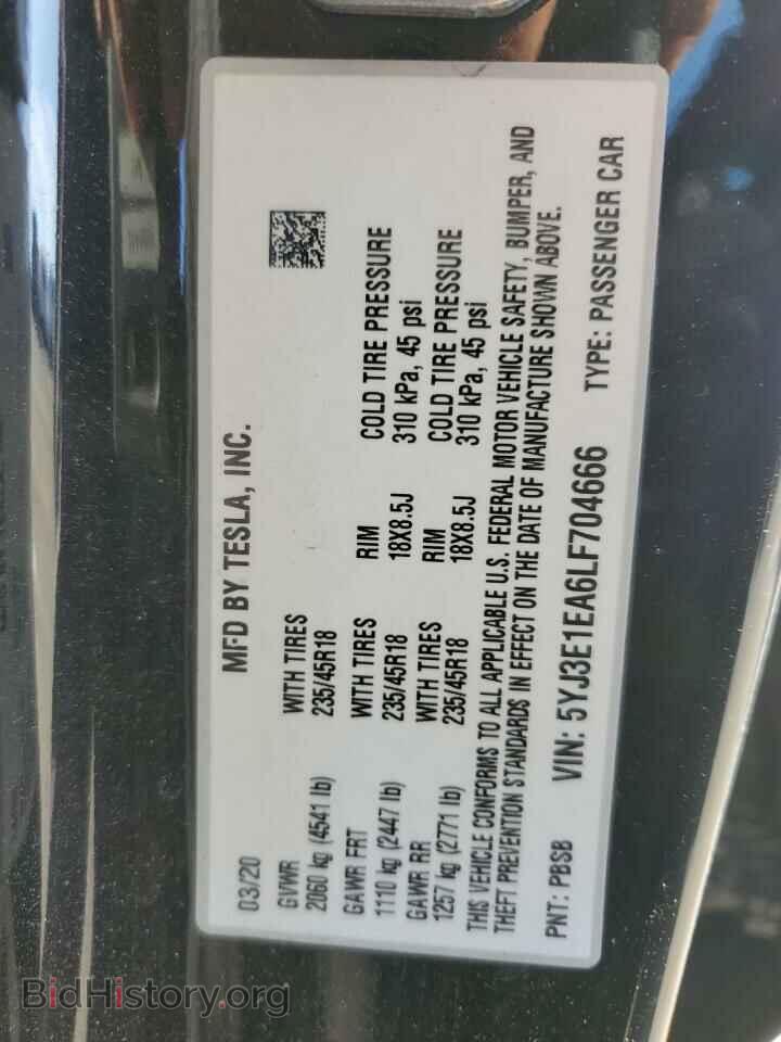 2020 TESLA MODEL 3 - VIN: 5YJ3E1EA6LF704666 - Photo 13