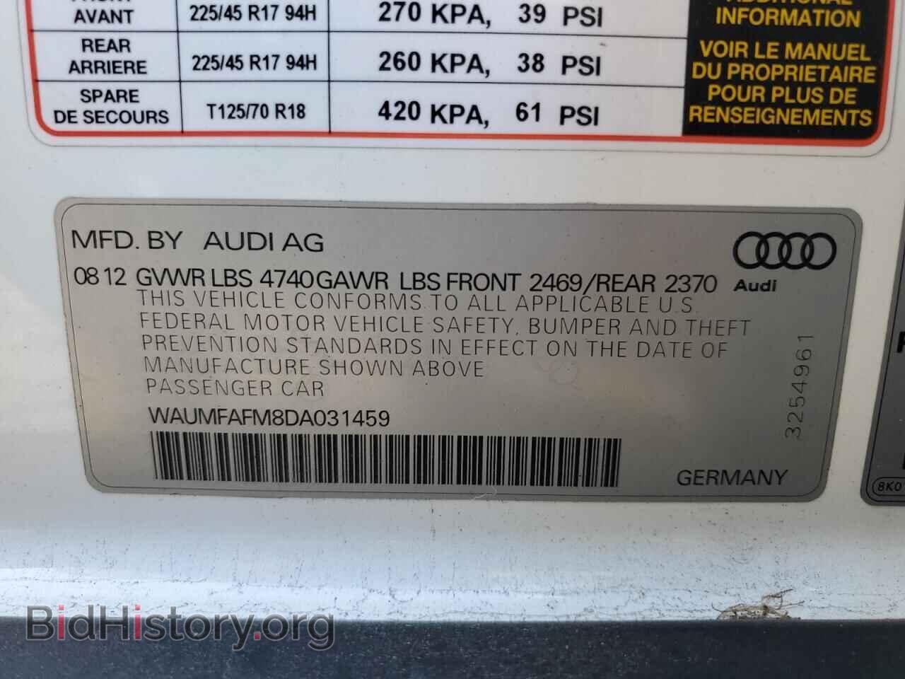 2013 AUDI A3 - VIN: WAUMFAFM8DA031459 - Photo 12