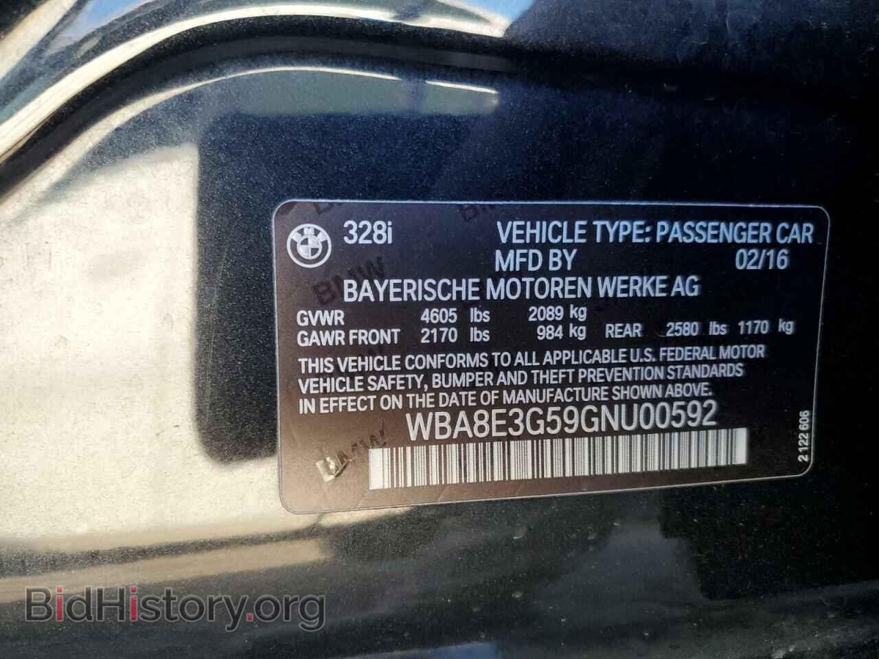 2016 BMW 3 SERIES - VIN: WBA8E3G59GNU00592 - Фото 12
