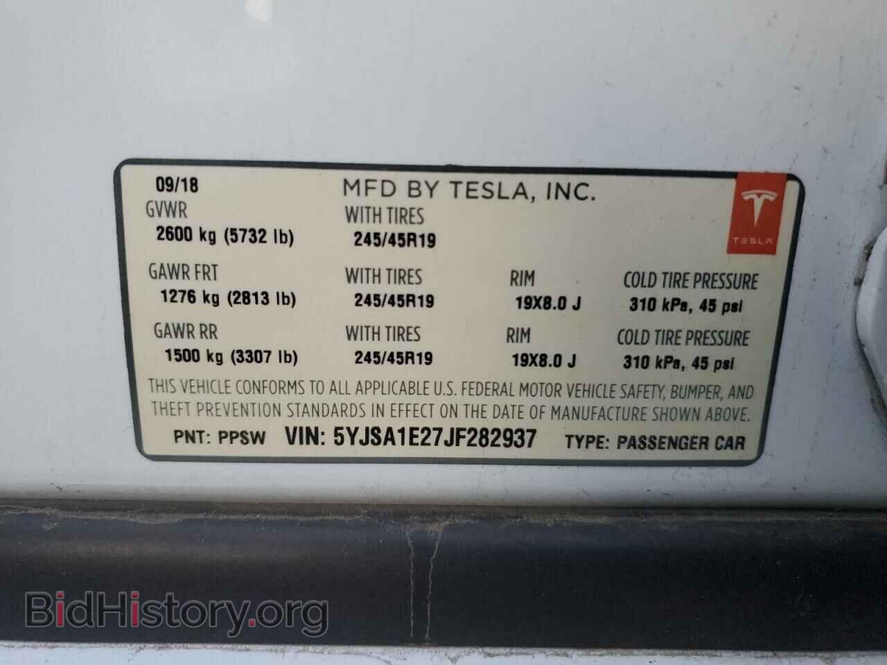 2018 TESLA MODEL S - VIN: 5YJSA1E27JF282937 - Photo 12