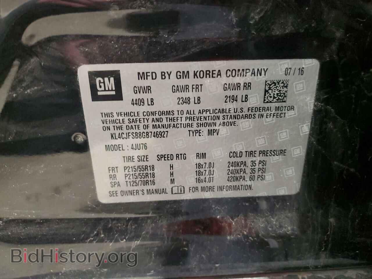 2016 BUICK ENCORE - VIN: KL4CJFSB8GB746927 - Photo 13