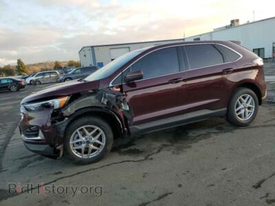 2022 Ford EDGE SEL, бордовый — VIN 2FMPK4J90NBA70001, Copart