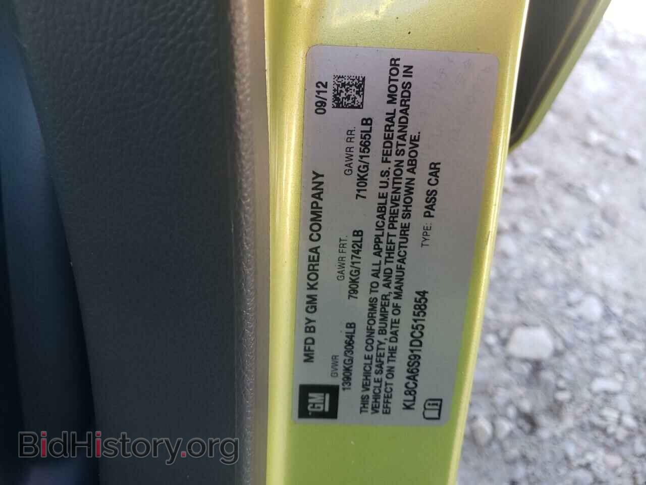 2013 CHEVROLET SPARK - VIN: KL8CA6S91DC515854 - Фото 12
