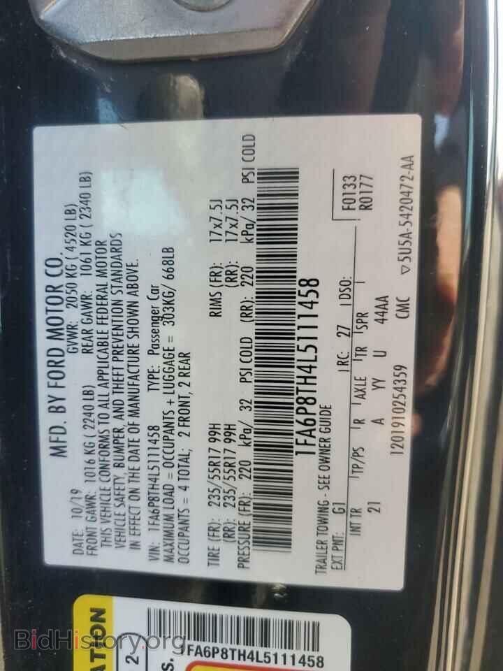 2020 FORD ALL Models - VIN: 1FA6P8TH4L5111458 - Photo 12