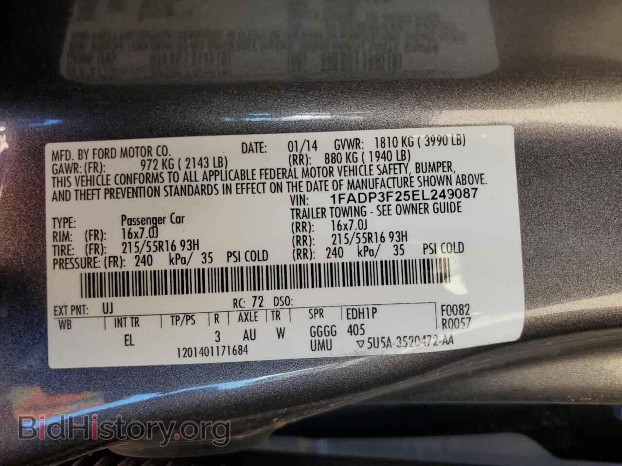 2014 FORD FOCUS - VIN: 1FADP3F25EL249087 - Photo 12