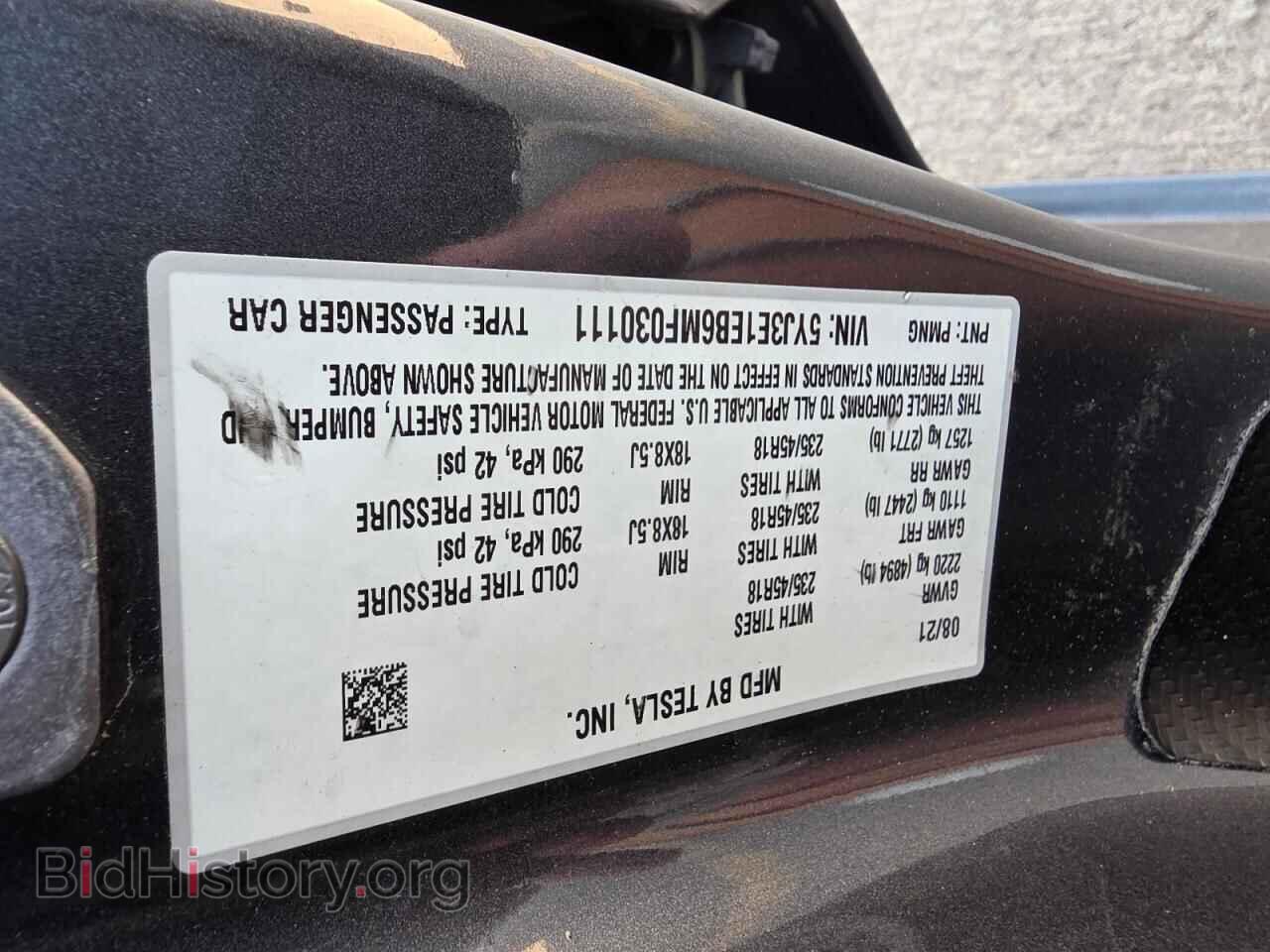2021 TESLA MODEL 3 - VIN: 5YJ3E1EB6MF030111 - Photo 10