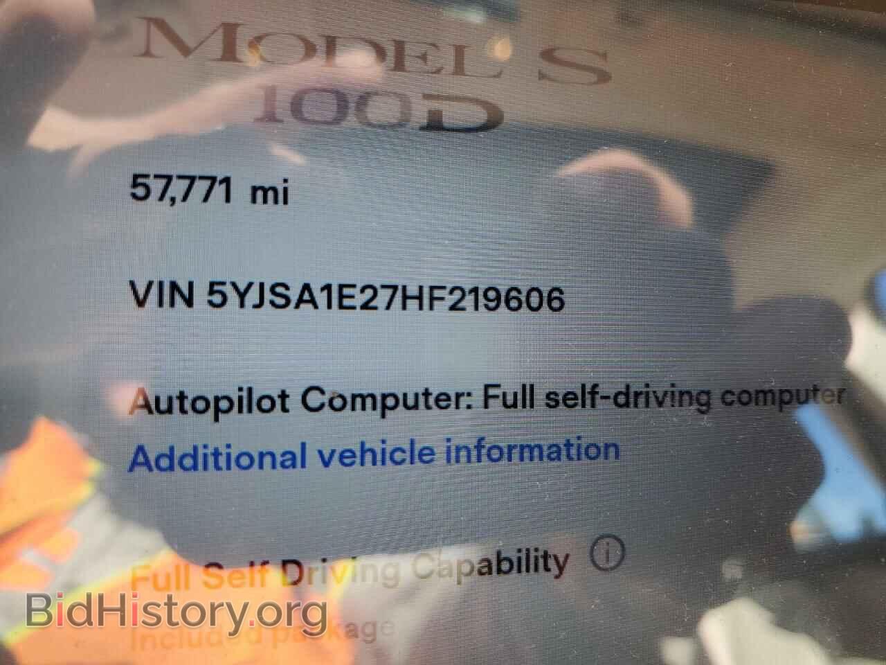 2017 TESLA MODEL S - VIN: 5YJSA1E27HF219606 - Photo 9