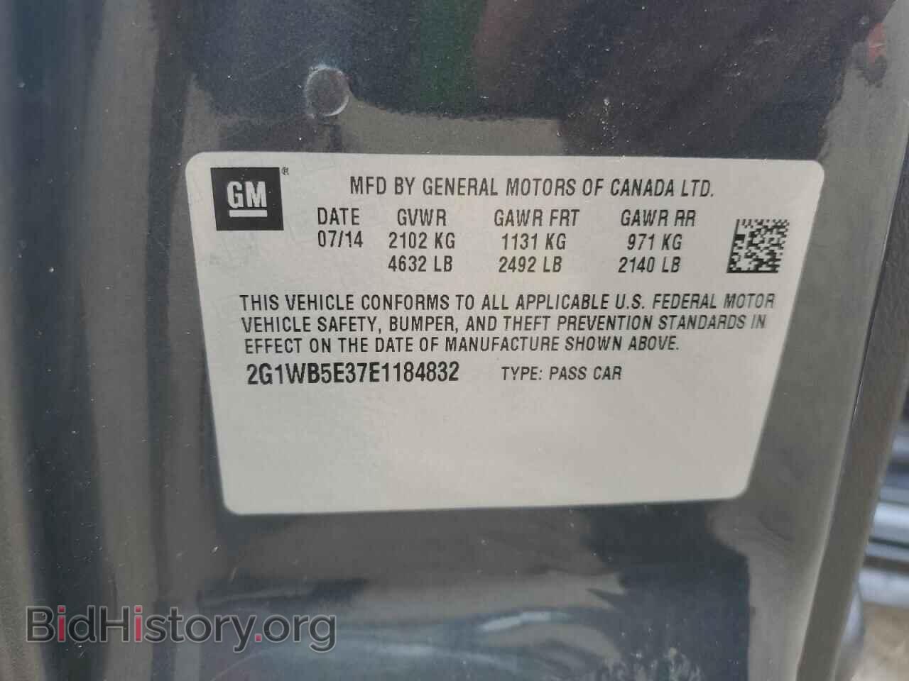 2014 CHEVROLET IMPALA - VIN: 2G1WB5E37E1184832 - Фото 12