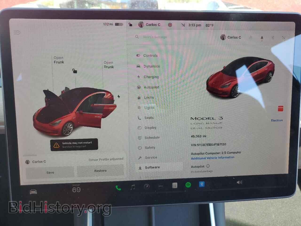 2018 TESLA MODEL 3 - VIN: 5YJ3E1EB0JF187130 - Photo 9
