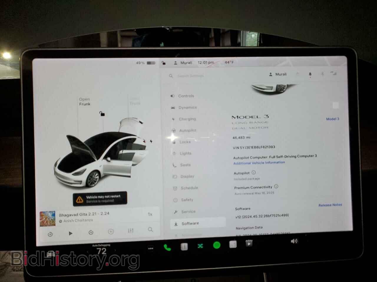 2020 TESLA MODEL 3 - VIN: 5YJ3E1EB8LF621393 - Фото 9