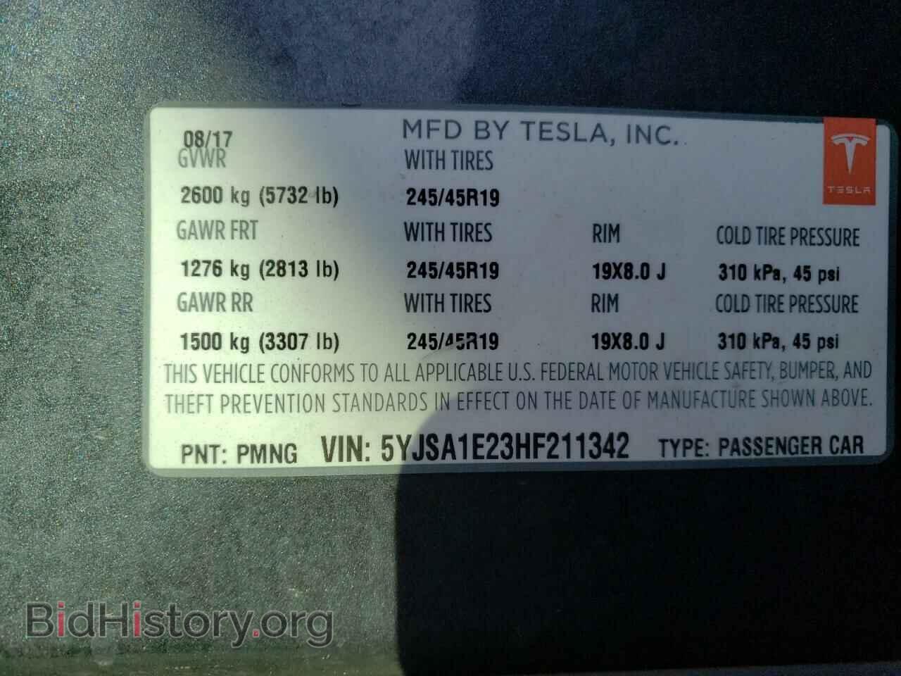 2017 TESLA MODEL S - VIN: 5YJSA1E23HF211342 - Photo 12