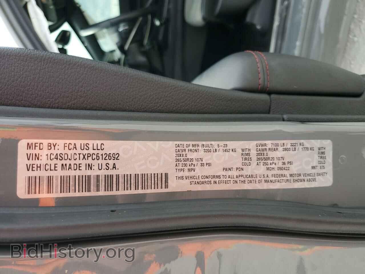 2023 DODGE DURANGO - VIN: 1C4SDJCTXPC612692 - Фото 13