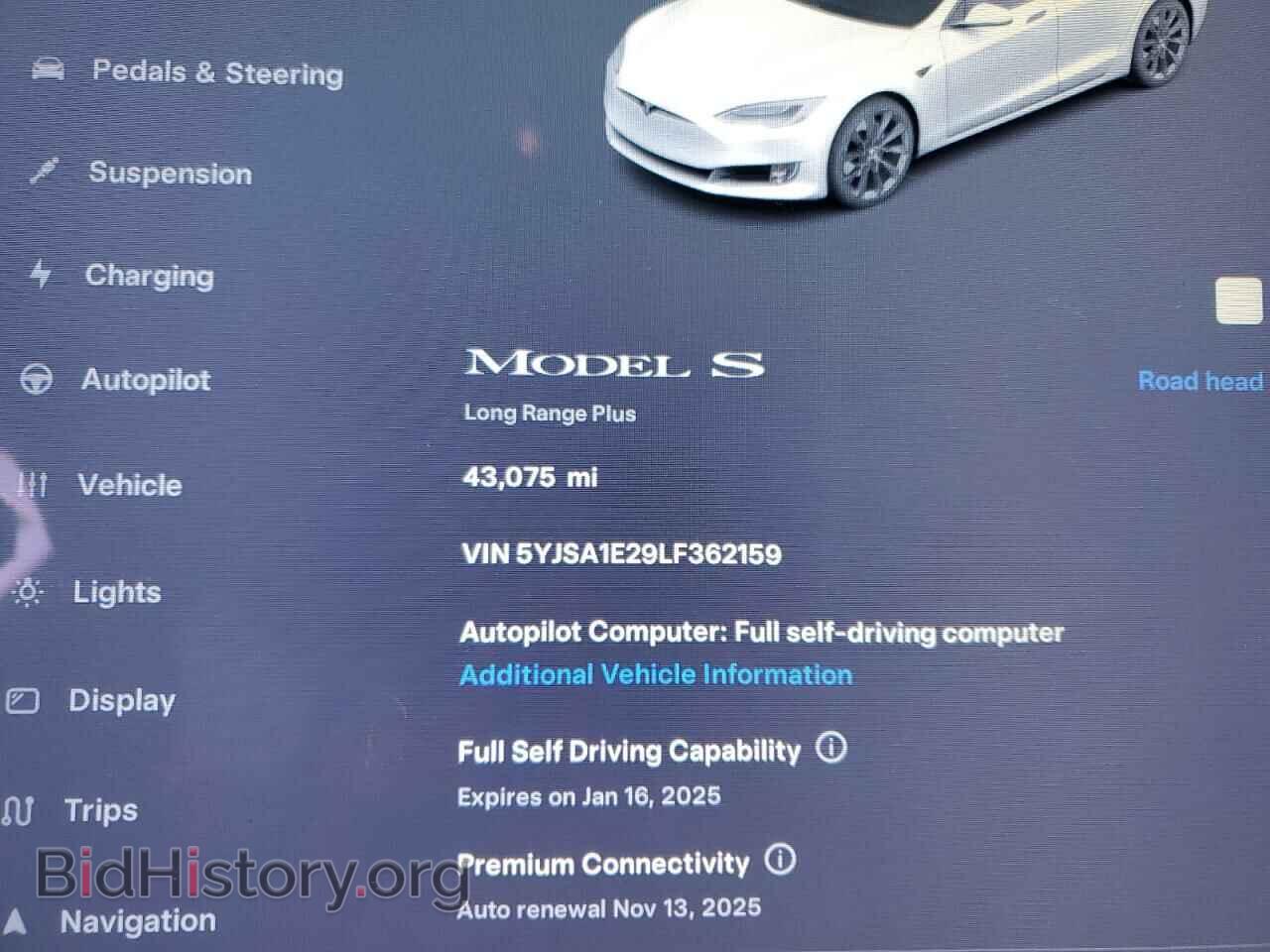 2020 TESLA MODEL S - VIN: 5YJSA1E29LF362159 - Photo 9