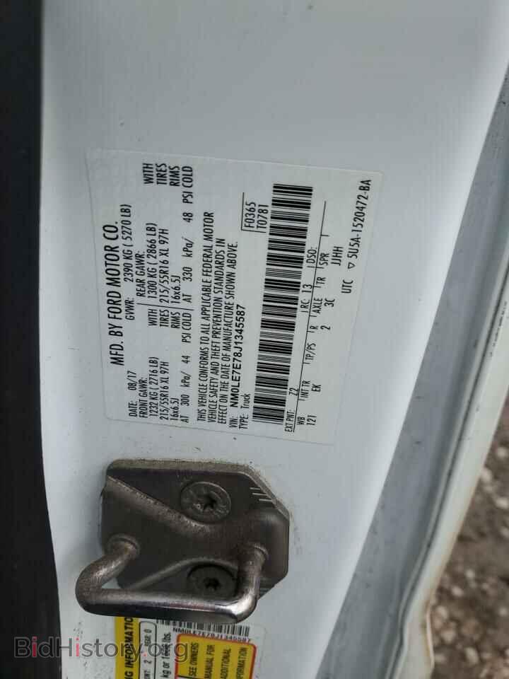 2018 FORD TRANSIT - VIN: NM0LE7E78J1345587 - Фото 13