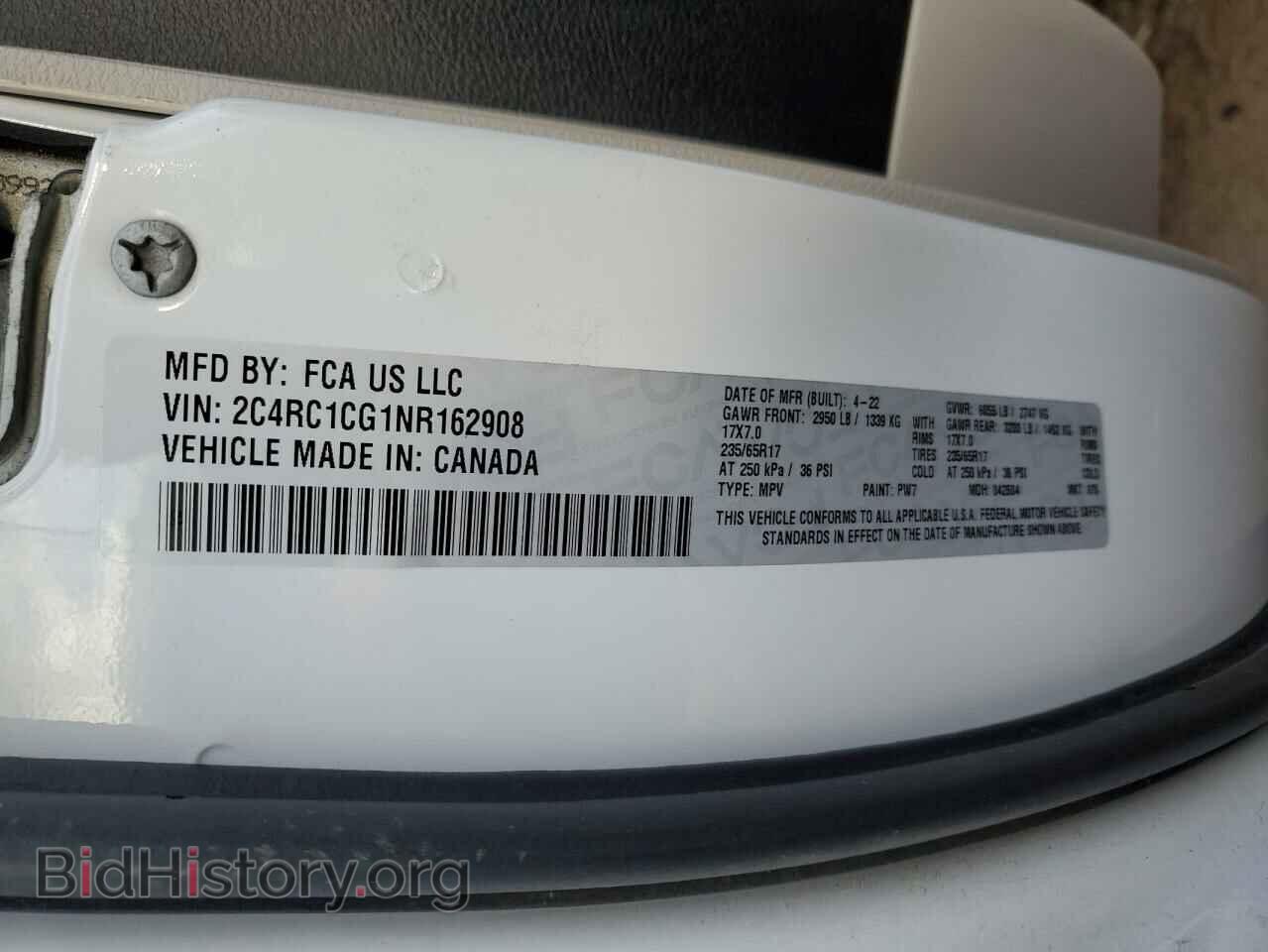 2022 CHRYSLER MINIVAN - VIN: 2C4RC1CG1NR162908 - Фото 13