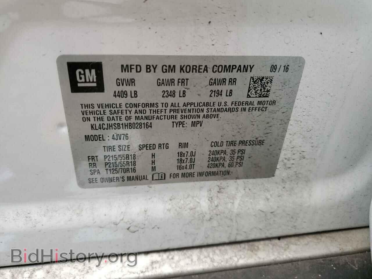 2017 BUICK ENCORE - VIN: KL4CJHSB1HB028164 - Photo 13