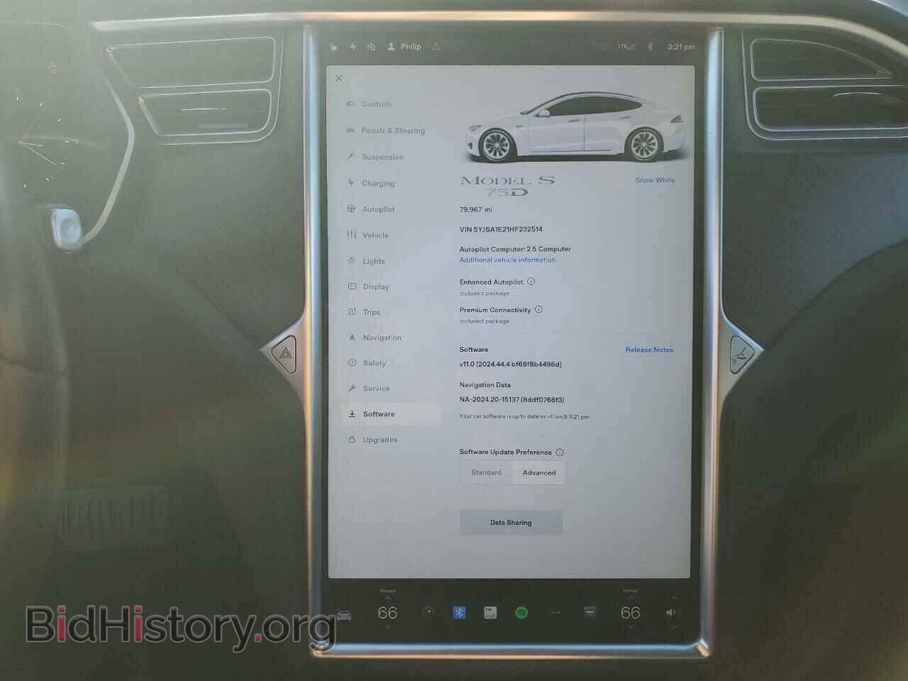 2017 TESLA MODEL S - VIN: 5YJSA1E21HF232514 - Фото 9