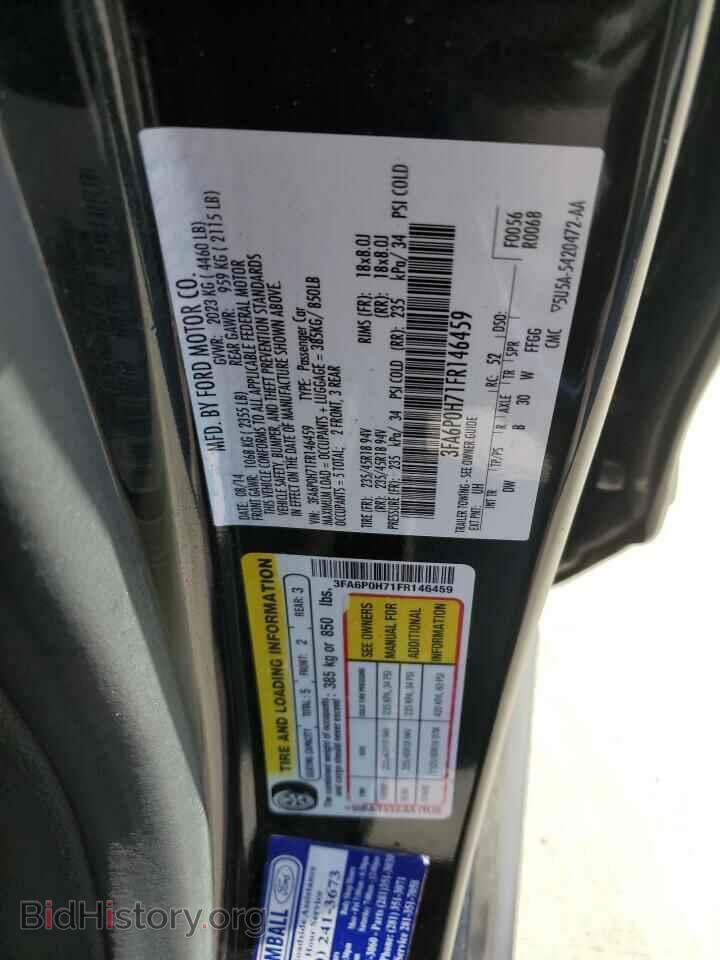 2015 FORD ALL Models - VIN: 3FA6P0H71FR146459 - Фото 12