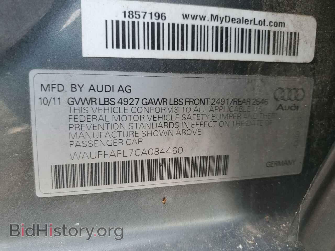 2012 AUDI A4 - VIN: WAUFFAFL7CA084460 - Photo 12