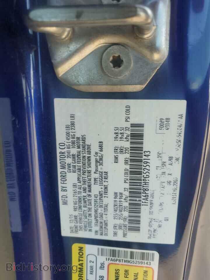 2016 FORD ALL Models - VIN: 1FA6P8TH9G5259143 - Фото 13