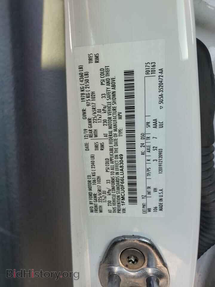 2020 FORD ESCAPE - VIN: 1FMCU0F66LUA83049 - Photo 13
