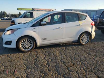 2013 Ford CMAX Premium, white — VIN 1FADP5CU4DL542186, Copart