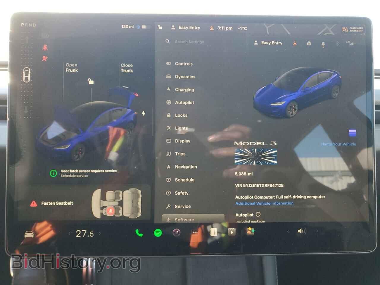 2024 TESLA MODEL 3 - VIN: 5YJ3E1ETXRF847128 - Фото 9