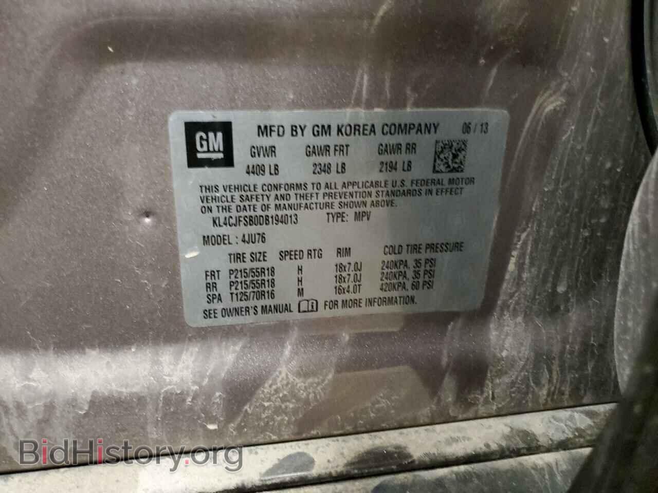 2013 BUICK ENCORE - VIN: KL4CJFSB0DB194013 - Фото 13