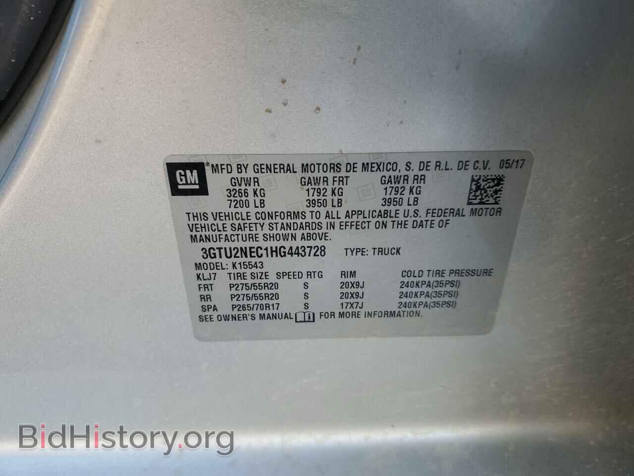 2017 GMC SIERRA - VIN: 3GTU2NEC1HG443728 - Фото 12